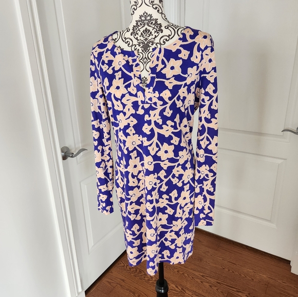 Diane Von Furstenberg Long Sleeve Silk Reina Dress Size 8 - Picture 8 of 13